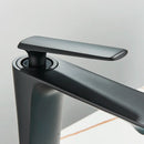 GobekUsa Black Tall Basin Brass Bathroom Sink Faucet Single Handle Deck Mounted