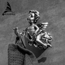 GobekUsa Angel Brass Towel Hook for Bathroom & Garage Wall Mounted