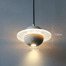 GobekUsa Cement Planet Pendant Light for Bar and Bedside, Creative Personality Single Head Lamp