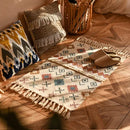 GobekUsa Bohemian Tassel Rug - Retro Hand Woven Carpet for Home Decor