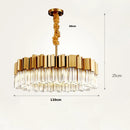 GobekUsa Golden Stainless Steel Crystal Chandelier for Elegant Foyer Lighting
