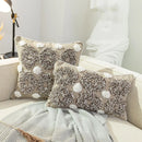 GobekUsa Grey Diamond Tufted Zigzag Cushion Cover 45x45cm - Moroccan Style Pillowcase