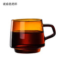 GobekUsa Glass Coffee Mug Tumbler | Colorful Heat-Resistant Tea Juice Cup