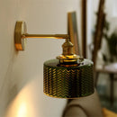 GobekUsa Green Glass Nordic Wall Sconce LED Light for Bedroom Bathroom Mirror