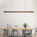 GobekUsa Black Walnut Wood Pendant Lights: Minimalist LED Dining Room Hanglamp