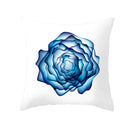 GobekUsa Blue Ink Gold Edge Geometric Cushion Cover - Polyester Throw Pillow Case