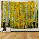 GobekUsa Birch Forest Starry Sky Wall Tapestry: Psychedelic Hippie Mandala Landscape Art