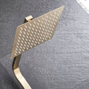 GobekUsa Brushed Gold Shower Mixer with Rotating Tub Spout and 8" Rainfall Head