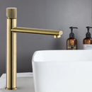 GobekUsa Brushed Gold Brass Basin Faucet - Cold & Hot Water Mixer Tap
