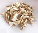 GobekUsa 50-Pack Romantic Heart Shape Wood Clips for Home Décor and Parties