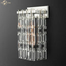 GobekUsa Crystal Wall Sconce Lamp: Modern Art Deco Square Design for Home Interior
