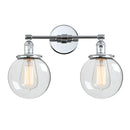 GobekUsa Glass Ball Globe Wall Light for Retro Home Decor - Double Heads E27 Sconce