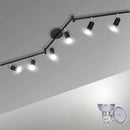 GobekUsa 6 Head LED Ceiling Light GU10 Adjustable Angle Spot Lamp for Living Room Bedroom