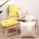 GobekUsa Dandelion Floral Yellow Pillow Cover for Home Decor