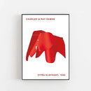 GobekUsa Elephant Bauhaus Canvas Print for Children's Room Wall Decor