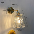 GobekUsa Clear Glass LED Wall Sconce | Modern Copper Bathroom Mirror Stair Light