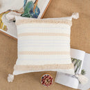 GobekUsa Bohemian Cotton Cushion Cover 30x50cm/45x45cm Beige for Home Decor Sofa Bed