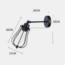 GobekUsa Adjustable Industrial Wall Light Rustic Wire Metal Cage Sconce
