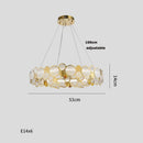 GobekUsa Gold Iron Glass Chandelier Lighting for Dinning Room