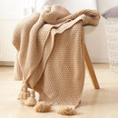 GobekUsa Knitted Woolen Ball Blanket - Super Warm Cozy Sofa Throw Blanket