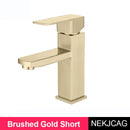 GobekUsa Brushed Gold Bathroom Basin Faucet Single Lever Vessel Sink Mixer Tap