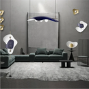 GobekUsa Glass Bubble Chandelier LED Nordic Design for Home Room in Blue