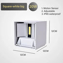 GobekUsa LED Motion Sensor Wall Lamp IP65 Waterproof 9W 12W 20W Indoor Outdoor Sconce