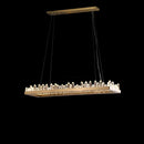 GobekUsa Golden Crystal LED Chandelier for Modern Dining Room