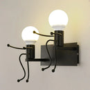 GobekUsa Little Iron Man Cartoon Wall Sconce for Kids Room, Bedroom, Kitchen - Modern Design