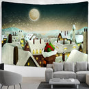 GobekUsa Christmas Snow House Tapestry Wall Hanging Landscape Art Home Decor
