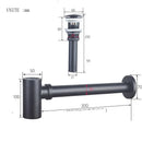 GobekUsa Brass Basin Tap Siphon Kit, Pop Drain Deodorization, Chrome/Black/Bronze