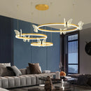 GobekUsa Butterfly Crystal Chandelier: Modern Nordic Light Luxury for Living Room, Dining Room, Bedroom