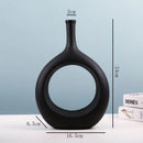 GobekUsa Ceramic Vase Nordic Style Pampas Grass Home Decor Office Ornament