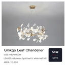 GobekUsa Ginkgo Ceramic Chandelier: Luxury Pendant Lights for Dining & Living Room