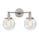 GobekUsa Glass Ball Globe Wall Light for Retro Home Decor - Double Heads E27 Sconce