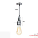 GobekUsa Iron Pipe Pendant Lights Holder Retro Loft Indoor Ceiling Hanging Lamp