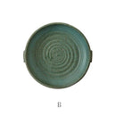 GobekUsa Japanese Style Ceramic Round Plate - Restaurant Quality Dinnerware