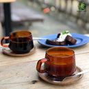 GobekUsa Glass Coffee Mug Tumbler | Colorful Heat-Resistant Tea Juice Cup