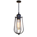 GobekUsa Black Metal Chandelier with E27 Edison Bulb Socket for Kitchen, Restaurant, Cafe
