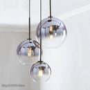 GobekUsa Glass Ball LED Pendant Light: Modern Silver Gold Nordic Kitchen Decor