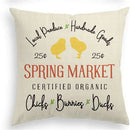 GobekUsa Easter Rabbit Eggs Linen Pillowcase 45*45CM