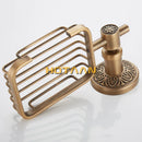 GobekUsa Antique Brass Bathroom Soap Basket Wall Mounted Soap Dish Holder