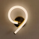 GobekUsa Acrylic Ring LED Wall Lamp for Modern Indoor Decor, Living Room Bedroom Lighting