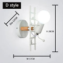 GobekUsa Cartoon Matchstick Man Wall Lamp for Kids Room and Home Decor