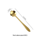 GobekUsa Gold Flower Stainless Steel Teaspoons Set for Coffee, Desserts, and Ice Cream