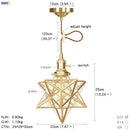 GobekUsa Glass Copper LED Pendant Light for Kitchen Cafe Living Room