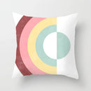 GobekUsa Geometric Stitch Print Pillow Cover - Modern Minimalist Office Cushion