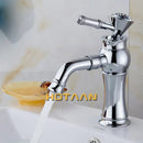 GobekUsa Gold Finish Brass Bathroom Basin Faucet with Ceramic Mixer Tap