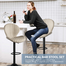 Swivel Bar Stools Set of 3 — Adjustable Height Fabric Counter Stools
