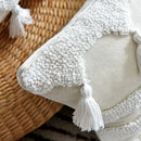 GobekUsa Ivory Tufted Tassel Cushion Cover - Netural Boho Style for Home Decor